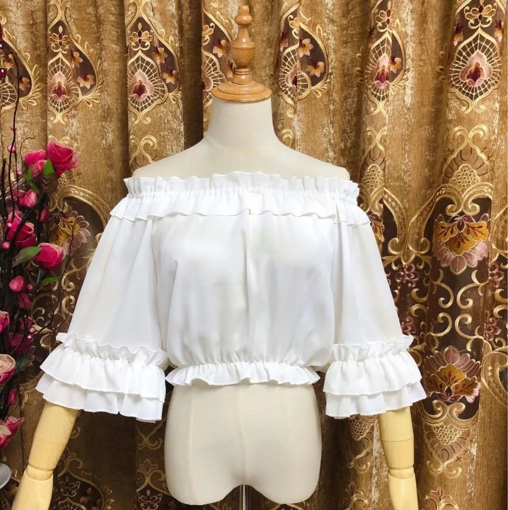 Summer New Original Lolita Dress Short-Sleeved Chiffon Blouse with Ruffle Trim, Versatile Lace Trim Chiffon Top
Summer New Original Lolita Dress Short-Sleeved Chiffon Blouse with Ruffle Trim, Versatile Lace Trim Chiffon Top