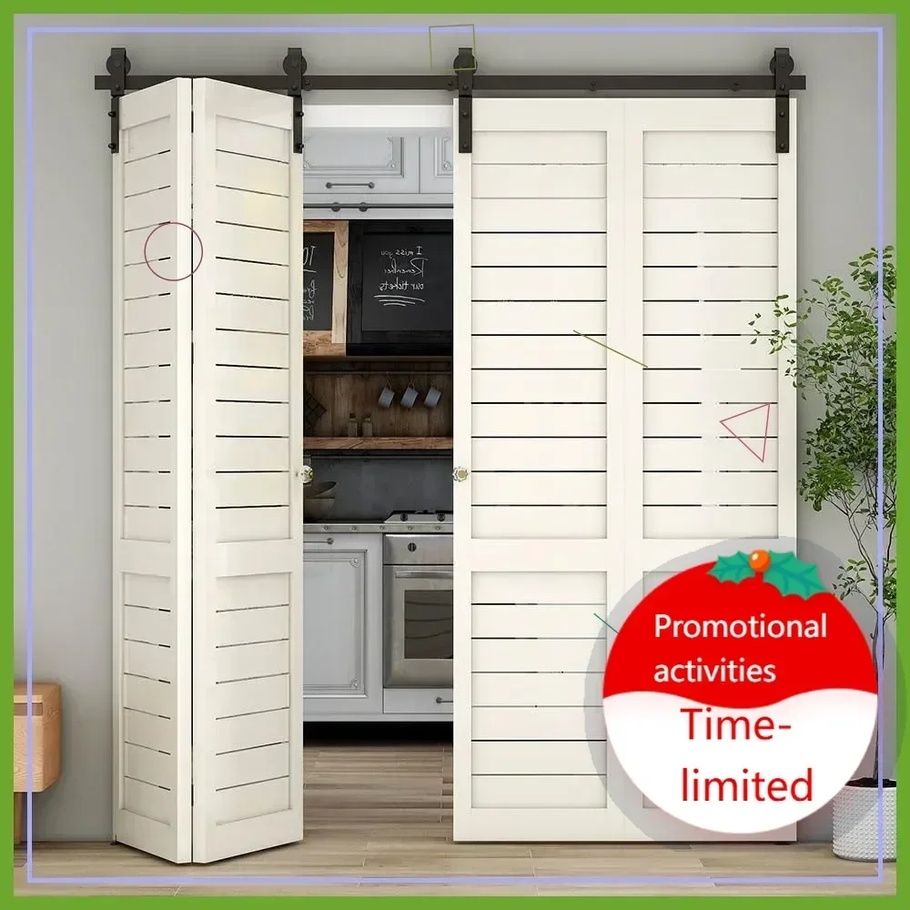 Hot sales72" Heavy Duty Bi-Folding Sliding Barn Door Hardware Track Kit for 4 Doors, Easy Assembly, Smooth Quiet Operation
Hot sales72" Heavy Duty Bi-Folding Sliding Barn Door Hardware Track Kit for 4 Doors, Easy Assembly, Smooth Quiet Operation