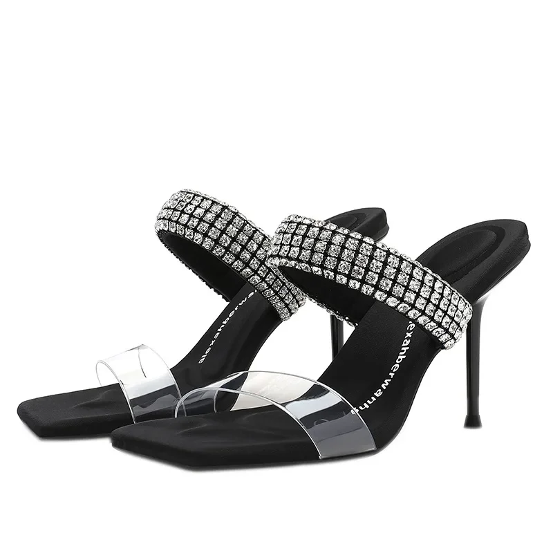 Maogu Summer Rhinestones Women Slippers Peep Toe High Heels Stiletto Shoes Women Pumps Women's Mules Transparent PVC Sandals 7cm
Maogu Summer Rhinestones Women Slippers Peep Toe High Heels Stiletto Shoes Women Pumps Women's Mules Transparent PVC Sandals 7cm