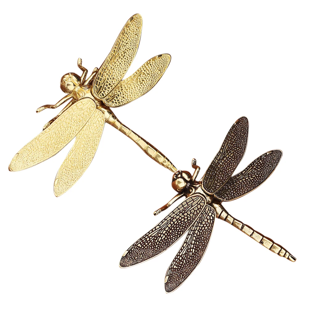 2 Pcs Retro Dragonfly Bronze Ornaments Animal Sculpture Metal Copper Crafts Decor Decoration
2 Pcs Retro Dragonfly Bronze Ornaments Animal Sculpture Metal Copper Crafts Decor Decoration