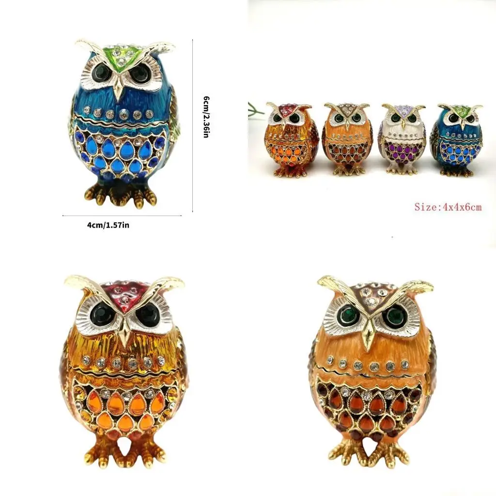 31BF Alloy Owl Jewelry Box with Crystals Accent Storage for Earrings Necklaces
31BF Alloy Owl Jewelry Box with Crystals Accent Storage for Earrings Necklaces