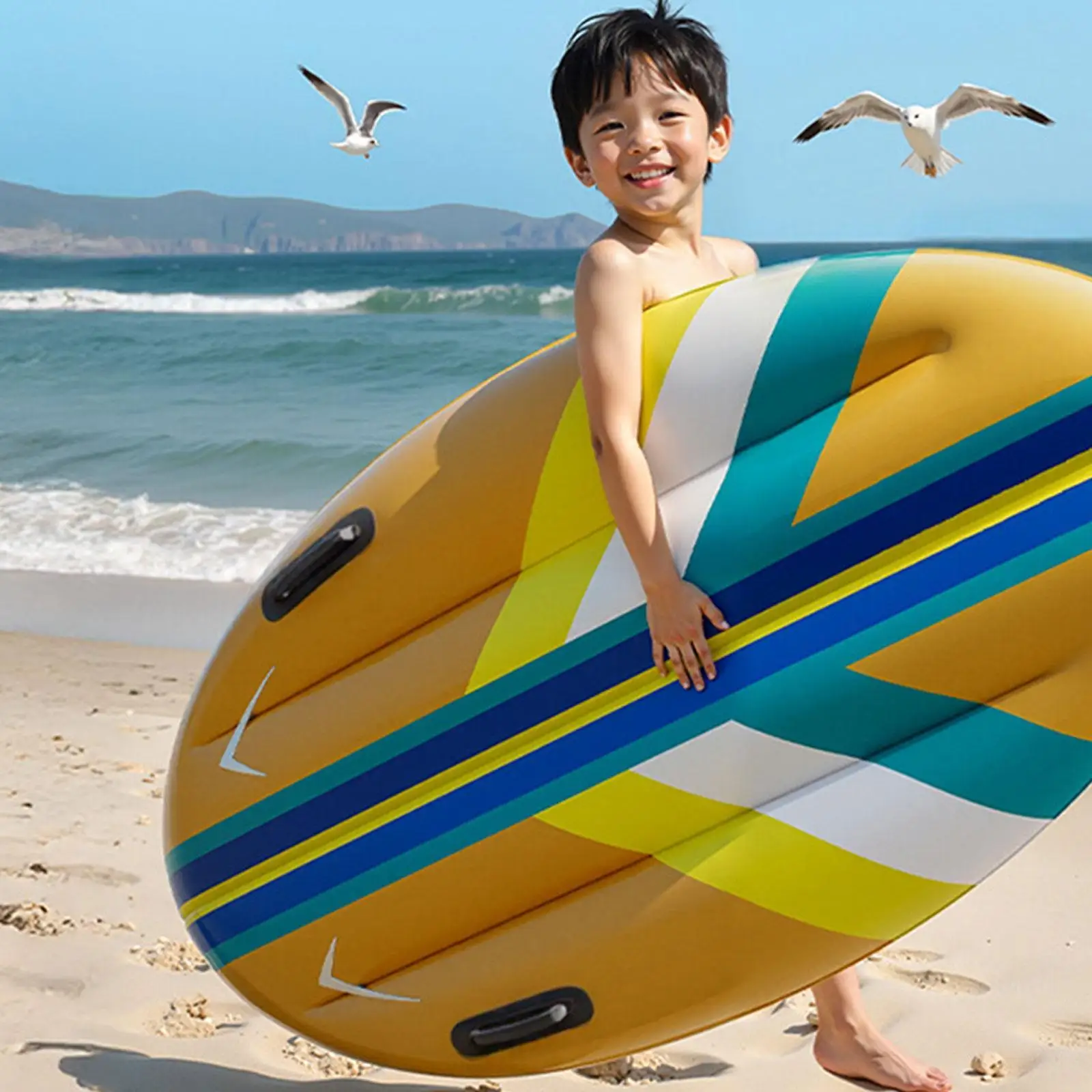 Inflatable Pool Toy Body Board with Handles Stable Surfboard Water Inflatables for Children Beach and Pool Use
Inflatable Pool Toy Body Board with Handles Stable Surfboard Water Inflatables for Children Beach and Pool Use