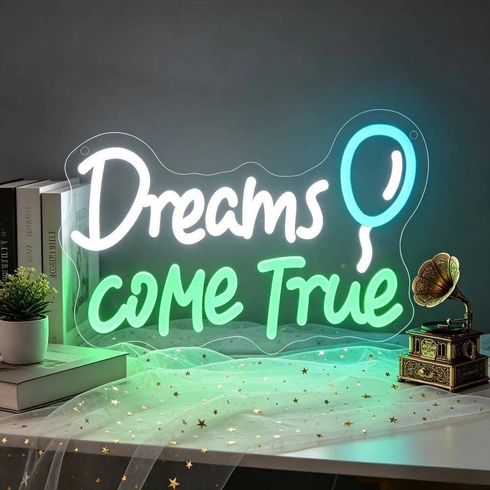 Dreams Come True Neon Sign LED Night Light USB Rechargeable Inspirational Wall Art Decor Lamp for Bedroom Living Room Gifts
Dreams Come True Neon Sign LED Night Light USB Rechargeable Inspirational Wall Art Decor Lamp for Bedroom Living Room Gifts
