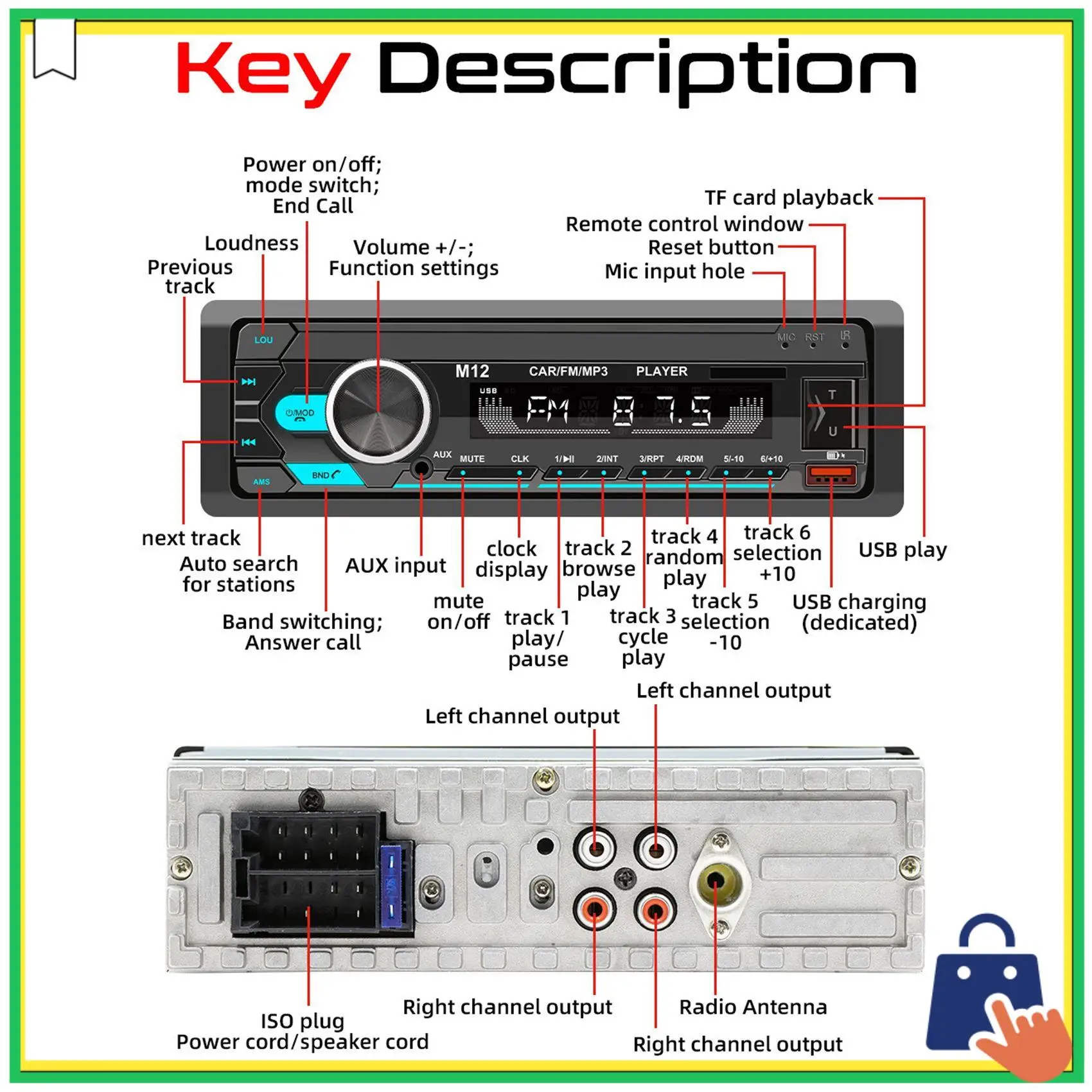 Усовершенствованный 1Din автомобильный радиоприемник FM Aux входной приемник SD TF USB 12V In-Dash 60Wx4 MP3 авторадио мультимедийный плеер стереоплеер
Усовершенствованный 1Din автомобильный радиоприемник FM Aux входной приемник SD TF USB 12V In-Dash 60Wx4 MP3 авторадио мультимедийный плеер стереоплеер