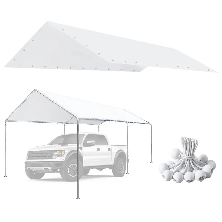 Сменный тент-навес для автомобильного навеса с эластичными шнурами, только верхний тент, каркас не входит в комплект, только белый верхний тент.
Сменный тент-навес для автомобильного навеса с эластичными шнурами, только верхний тент, каркас не входит в комплект, только белый верхний тент.