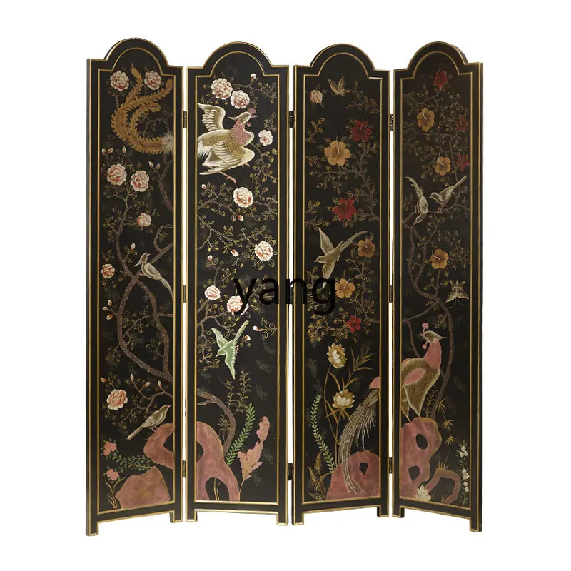 LH retro screen partition solid wood entrance entrance folding double-sided living room folding screen
LH retro screen partition solid wood entrance entrance folding double-sided living room folding screen