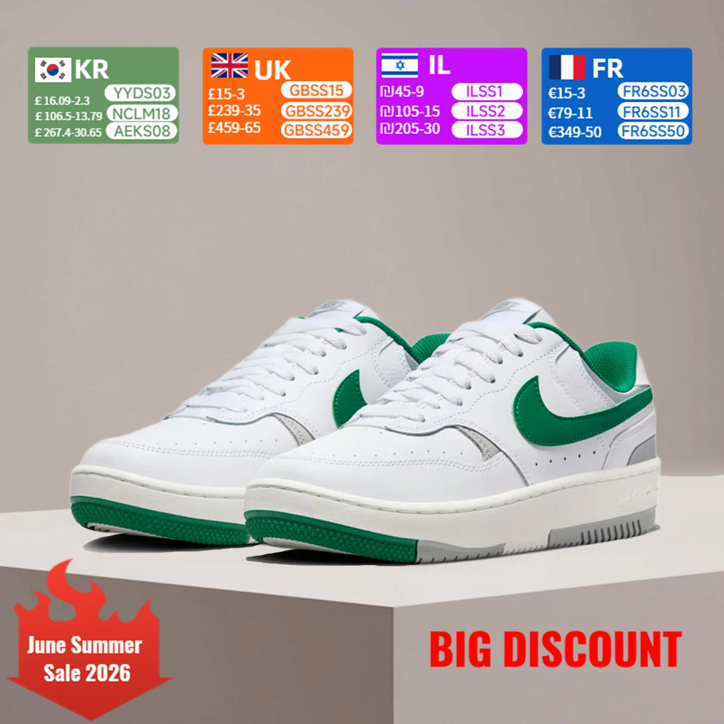 Nike Gamma Force Unisex Classic Fashionable Versatile Slip-Resistant Durable Skate Shoes DX9176-106
Nike Gamma Force Unisex Classic Fashionable Versatile Slip-Resistant Durable Skate Shoes DX9176-106