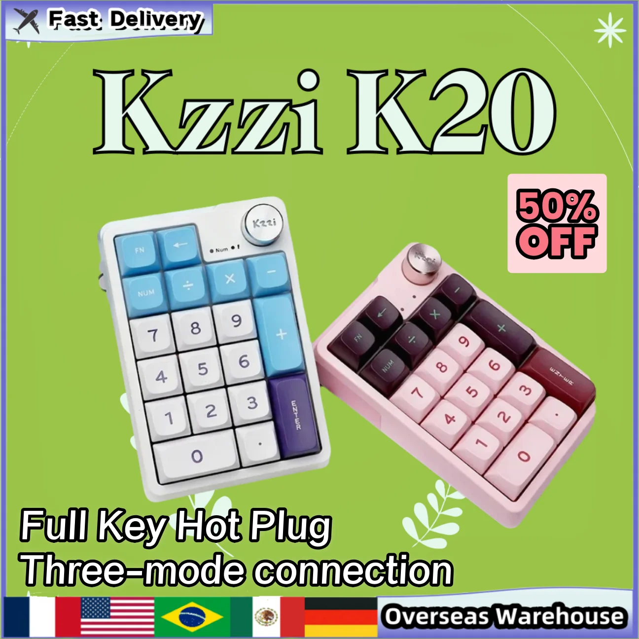 Kzzi K20 Mini Keyboard Keypad Three Mode Bluetooth Wireless Gasket Mechanical Keyboard Accessory For Office Computer PC Man Gift
Kzzi K20 Mini Keyboard Keypad Three Mode Bluetooth Wireless Gasket Mechanical Keyboard Accessory For Office Computer PC Man Gift