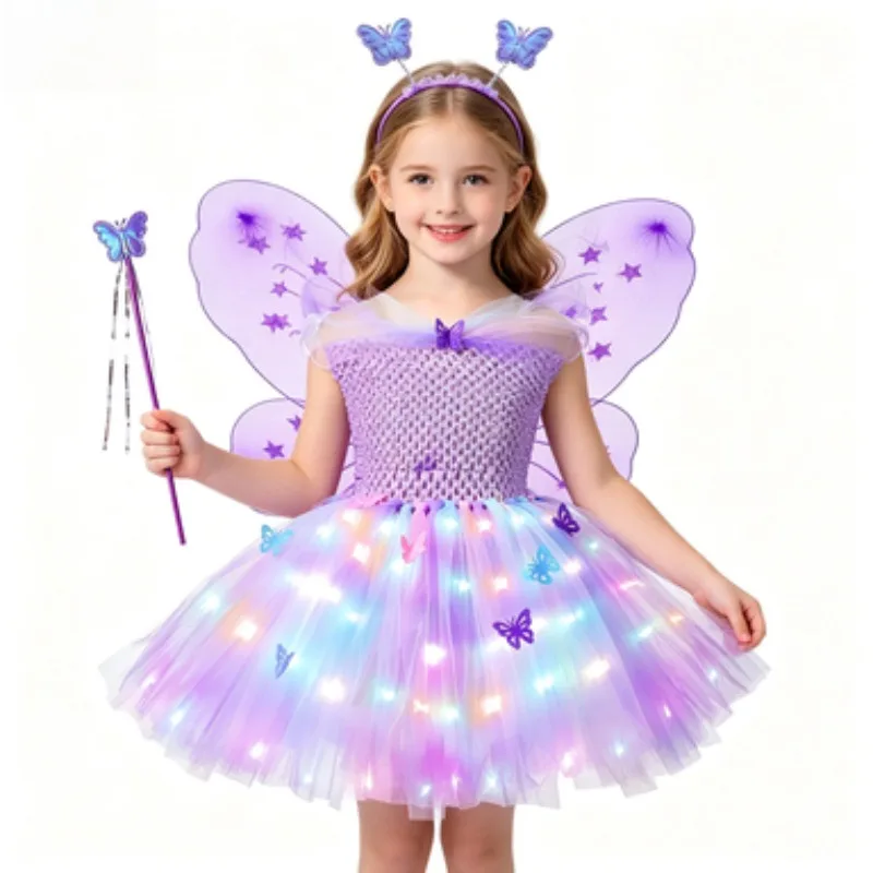 Glowing Tulle Puffy Princess Maxi Dress for Kids, LED Light Up Dress for Girls, Stage Performance Clothes, Birthday Party Gown
Glowing Tulle Puffy Princess Maxi Dress for Kids, LED Light Up Dress for Girls, Stage Performance Clothes, Birthday Party Gown