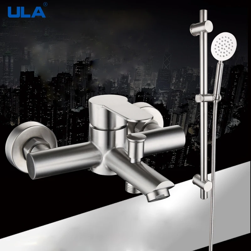 ULA Stainless Steel Bathtub Faucet Bathroom Mixer Tap Bathtub Shower Mixer Faucet Rain Shower Head Set Rainfall Shower System
ULA Stainless Steel Bathtub Faucet Bathroom Mixer Tap Bathtub Shower Mixer Faucet Rain Shower Head Set Rainfall Shower System