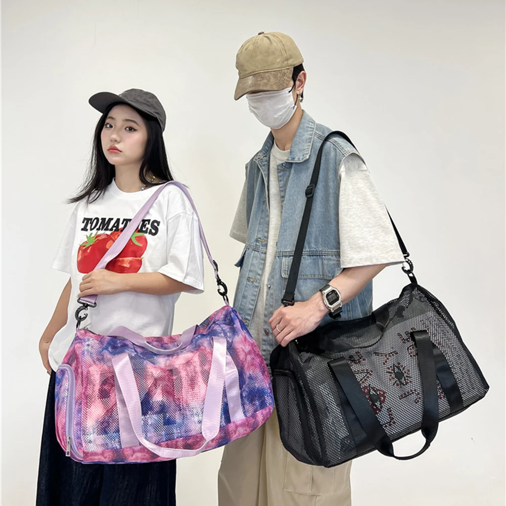 Mesh Travel Duffle Bag Gym Sports Bag with Shoe Compartment Luggage Bag Dry Wet Separation Large Capacity for Swim Beach Camp
Mesh Travel Duffle Bag Gym Sports Bag with Shoe Compartment Luggage Bag Dry Wet Separation Large Capacity for Swim Beach Camp