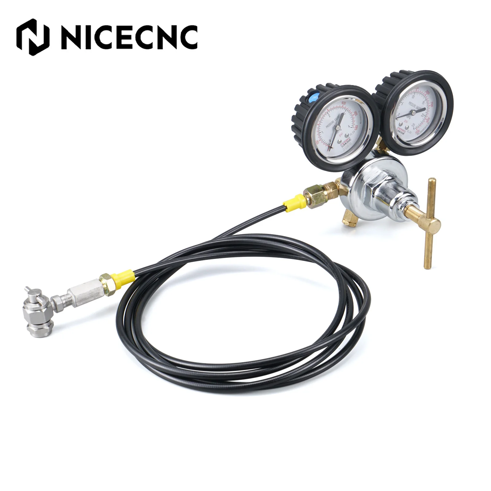 Nitrogen Regulator Shock Fill Kit 8' Hose w/ No Loss Chuck For Yamaha BMW Honda Suzuki ATV UTV Maverick X3 Off-road Bike
Nitrogen Regulator Shock Fill Kit 8' Hose w/ No Loss Chuck For Yamaha BMW Honda Suzuki ATV UTV Maverick X3 Off-road Bike