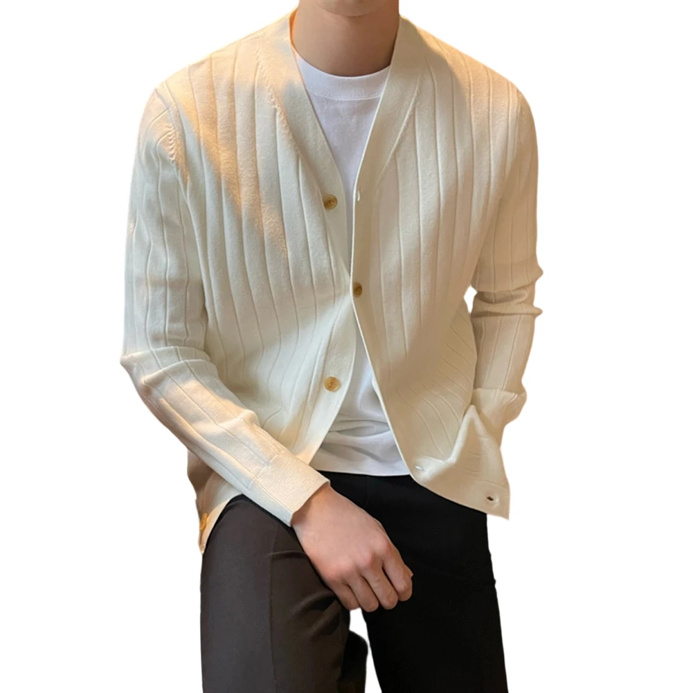 Men V Neck Cardigan Button Down Knitted Casual Sweater Business Home Simple Outerwear Fall
Men V Neck Cardigan Button Down Knitted Casual Sweater Business Home Simple Outerwear Fall