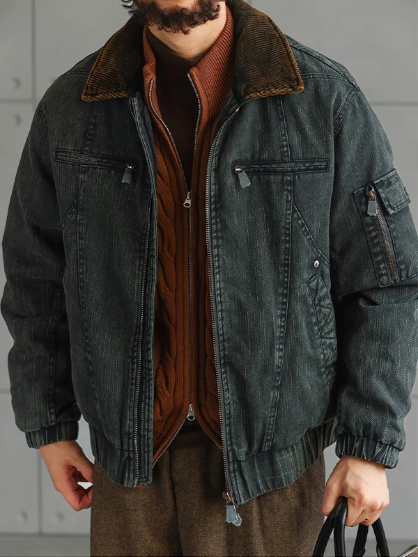 Мужская утепленная джинсовая куртка в американском ретро-стиле, зимняя теплая свободная куртка из плотного денима, прочная, молодежная, стильная, модная верхняя одежда
Мужская утепленная джинсовая куртка в американском ретро-стиле, зимняя теплая свободная куртка из плотного денима, прочная, молодежная, стильная, модная верхняя одежда