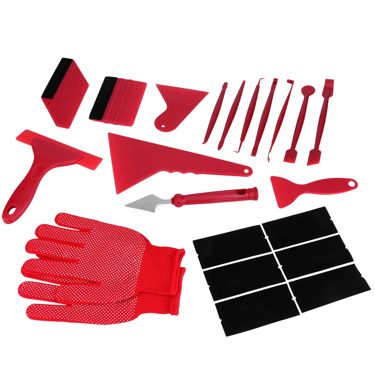 21pcs Sticker Kit Film Applicator Tint Squeegee Scraper Tool Set Window Tinting Curved Surface Gloves Included
21pcs Sticker Kit Film Applicator Tint Squeegee Scraper Tool Set Window Tinting Curved Surface Gloves Included