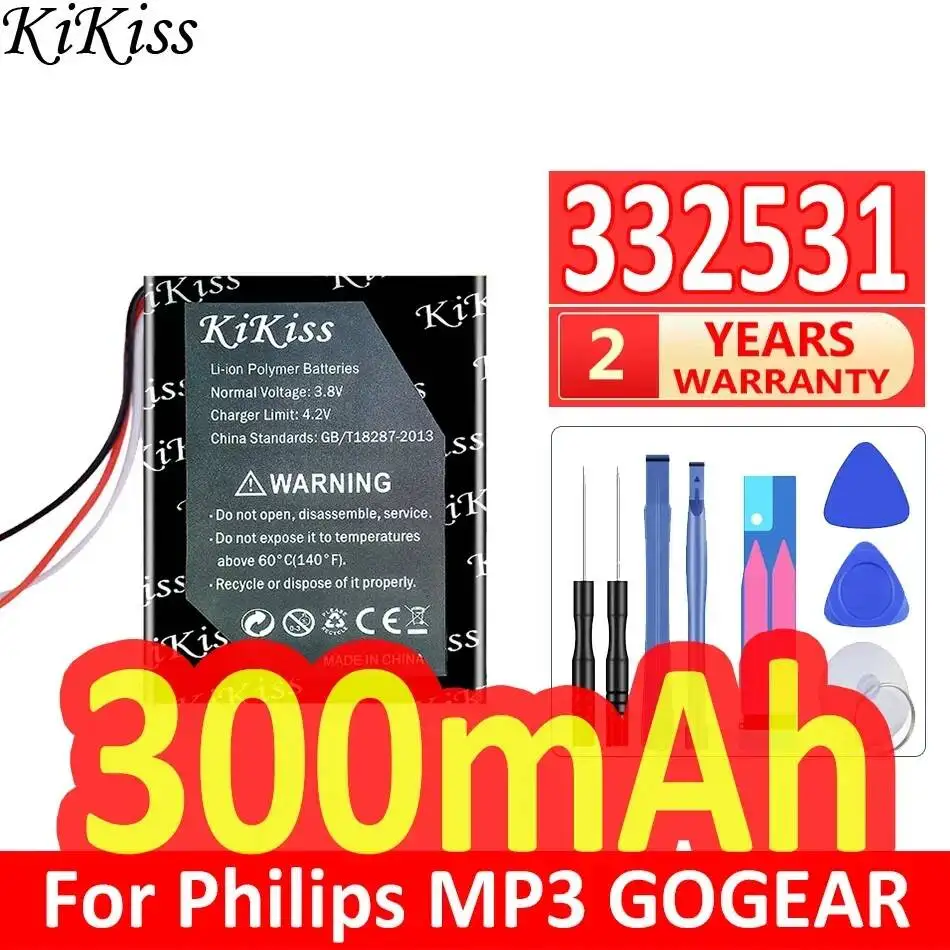 332531 300mAh High Performance For Philips Gogear 2GB 4GB Mp3 Mp4 Battery High Capacity
332531 300mAh High Performance For Philips Gogear 2GB 4GB Mp3 Mp4 Battery High Capacity