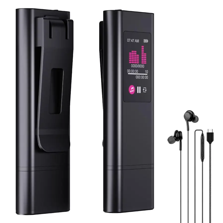 Digital Voice Recorder, 1600 Hrs AI Noise Reduction, Rechargeable Voice Activated Recorder with Playback, MP3 Player Voice Activ
Digital Voice Recorder, 1600 Hrs AI Noise Reduction, Rechargeable Voice Activated Recorder with Playback, MP3 Player Voice Activ