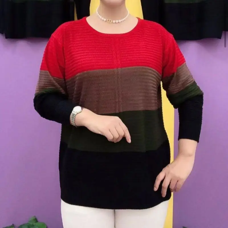 Fashion Color Blocking Round Neck Sweaters Spring Autumn Long Sleeve Casual Loose Spliced Knitted Jumpers Women's Clothing 2022
Fashion Color Blocking Round Neck Sweaters Spring Autumn Long Sleeve Casual Loose Spliced Knitted Jumpers Women's Clothing 2022