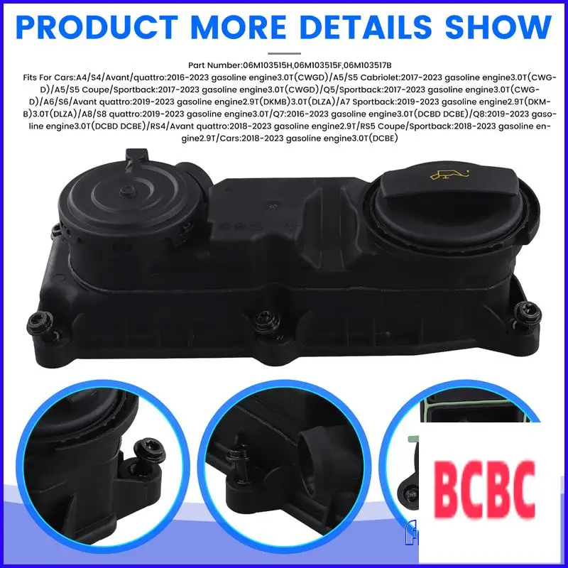 BB-Engine Crankcase Vent Valve 06M103515H,06M103515F,06M103517B For A4 A5 Q5 A6 A7 A8 S8 For VW Touareg 2017-2023
BB-Engine Crankcase Vent Valve 06M103515H,06M103515F,06M103517B For A4 A5 Q5 A6 A7 A8 S8 For VW Touareg 2017-2023