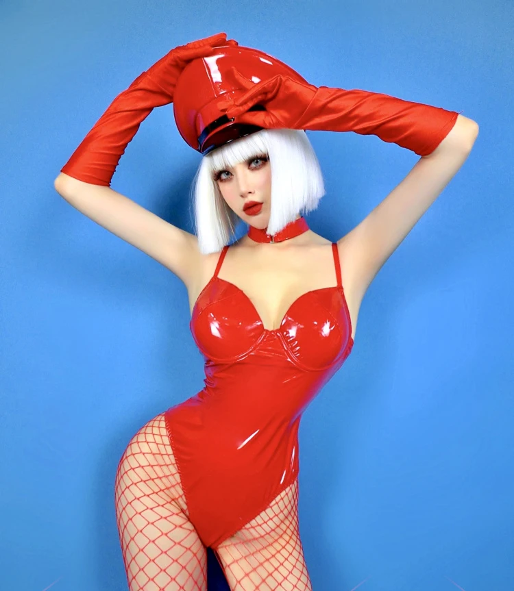 Red Leather Bodysuit Women Singer Sexy Pole Dance ClothingDrag Queen Costume Kpop Stage Nightclub Dj Gogo Dancer Wear
Red Leather Bodysuit Women Singer Sexy Pole Dance ClothingDrag Queen Costume Kpop Stage Nightclub Dj Gogo Dancer Wear