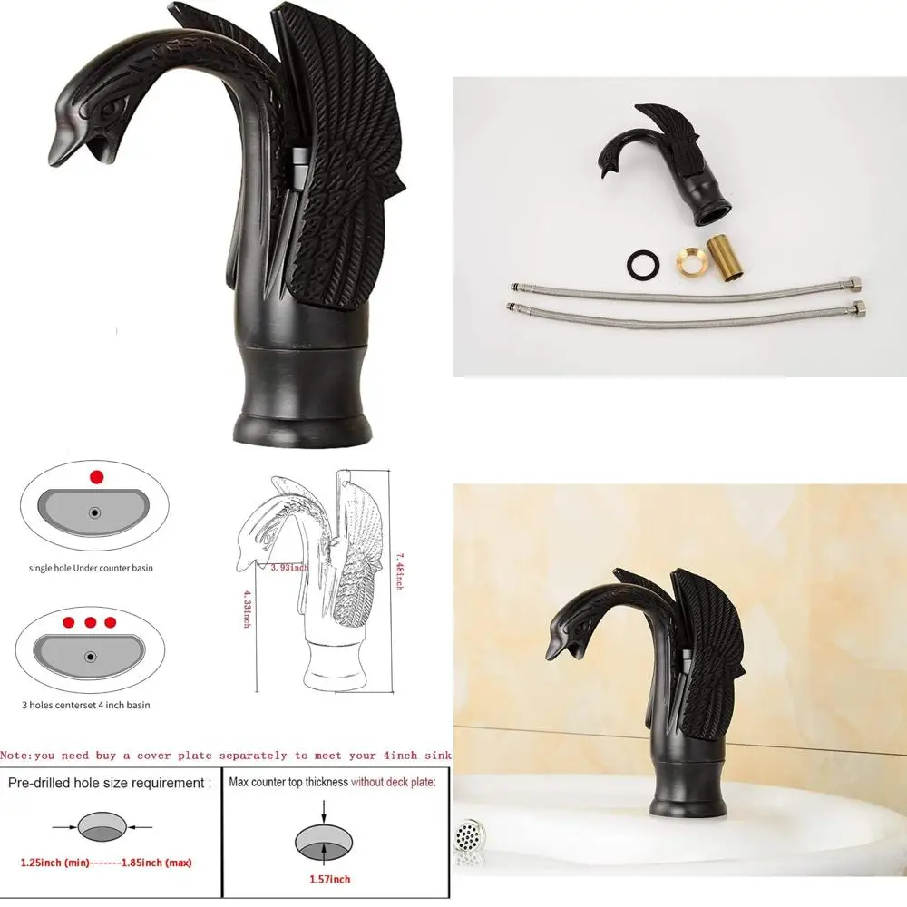 Oil Rubbed Bronze Swan-Shaped Single Handle Bathroom Faucet for One Hole Vanity Sink Basin Deck Mount Lavatory Fixture
Oil Rubbed Bronze Swan-Shaped Single Handle Bathroom Faucet for One Hole Vanity Sink Basin Deck Mount Lavatory Fixture
