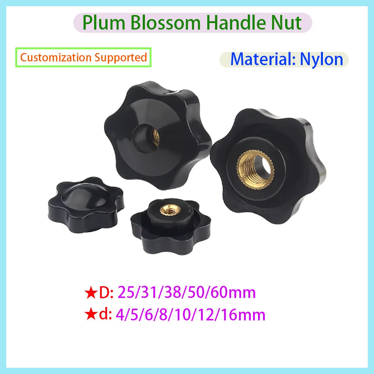 M4 M5 M6 M8 M10 M12 Five Pointed Star Through-hole Plum Blossom Hexagonal Handle Rubber Wood Knob Screw
M4 M5 M6 M8 M10 M12 Five Pointed Star Through-hole Plum Blossom Hexagonal Handle Rubber Wood Knob Screw