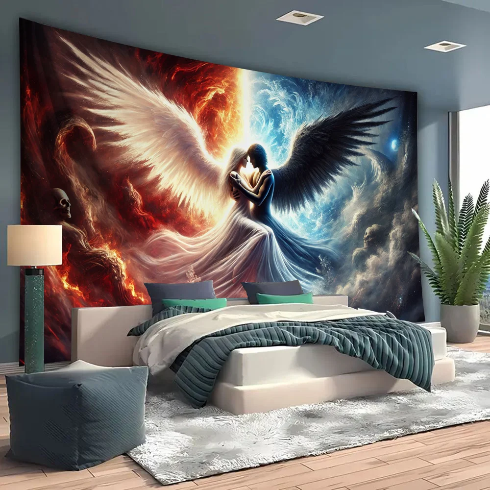 Large Celestial Angel Tapestry Wall Hanging Fantasy Wings Divine Spiritual Art Canvas Print for Bedroom Living Room Decor
Large Celestial Angel Tapestry Wall Hanging Fantasy Wings Divine Spiritual Art Canvas Print for Bedroom Living Room Decor