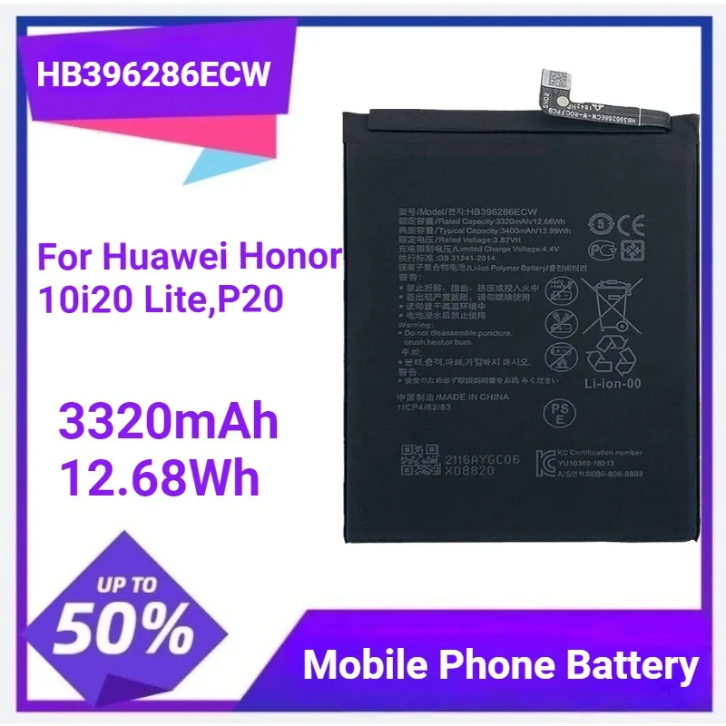 HB396286ECW Battery For Huawei Honor10i20 Lite,P20/Honor10 Lite-2/P Smart 2020 POT-LX3 POT-LX1T POT-LX1 POT-L23 POT-L21 POT-LX2
HB396286ECW Battery For Huawei Honor10i20 Lite,P20/Honor10 Lite-2/P Smart 2020 POT-LX3 POT-LX1T POT-LX1 POT-L23 POT-L21 POT-LX2