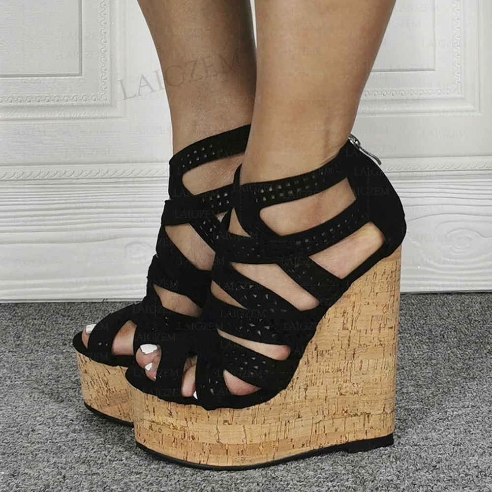 DOHBANER/женские сандалии из искусственной замши, туфли-лодочки на танкетке, увеличивающие рост, женские туфли на молнии с открытым носком, большой размер 42, 47 52
DOHBANER/женские сандалии из искусственной замши, туфли-лодочки на танкетке, увеличивающие рост, женские туфли на молнии с открытым носком, большой размер 42, 47 52