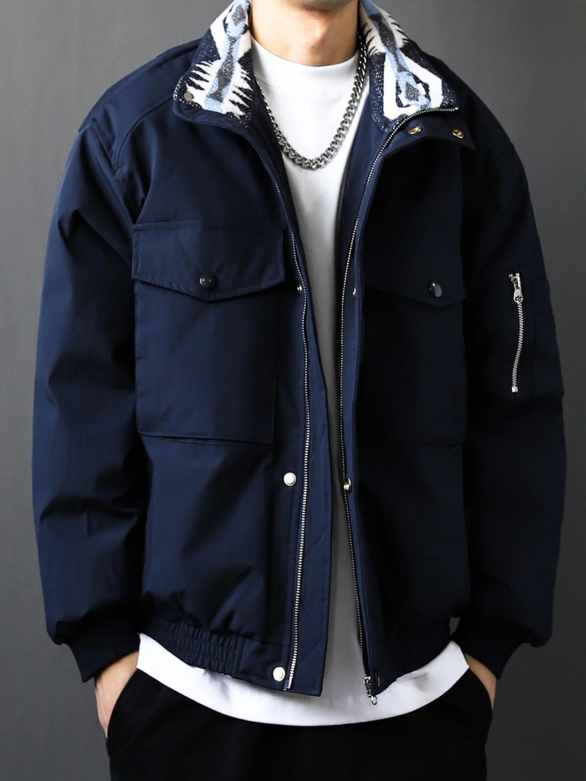 Men's ort down Jaet 90 White Du down Stand Collar Patchwork Winter Warmth Resistance Outerwear Youth Faion
Men's ort down Jaet 90 White Du down Stand Collar Patchwork Winter Warmth Resistance Outerwear Youth Faion