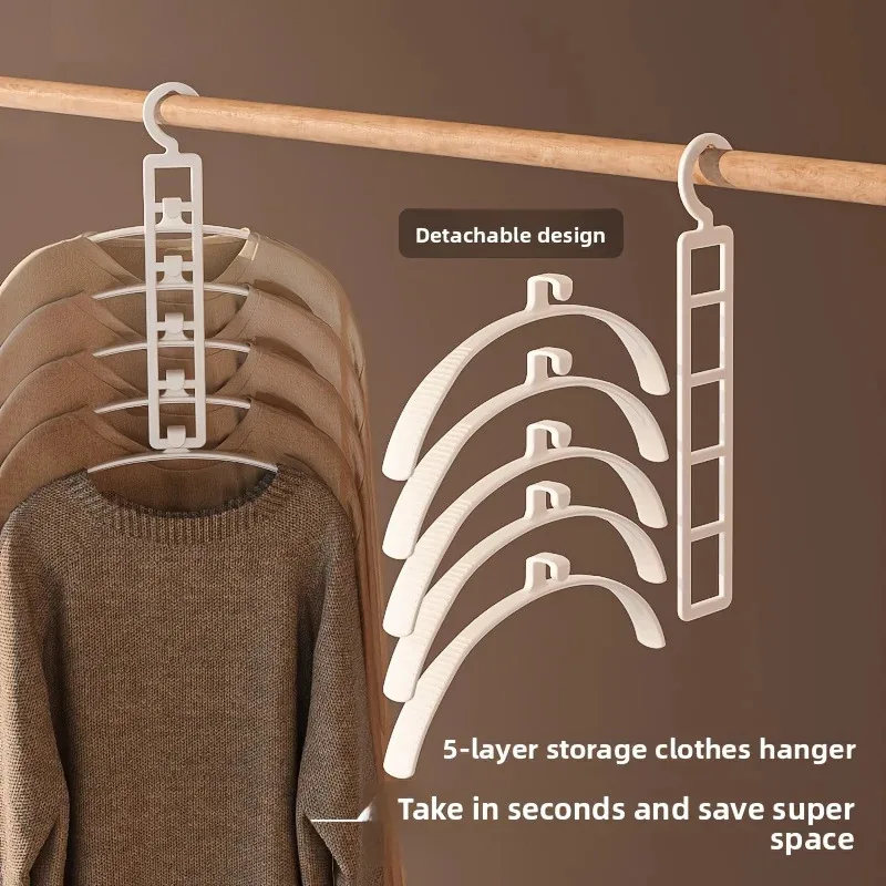 5-Tier Detachable Clothes Hanger, Multi-Layer Folding Space-Saving Closet Organizer Rack for Wardrobe, Home & Dorm Use
5-Tier Detachable Clothes Hanger, Multi-Layer Folding Space-Saving Closet Organizer Rack for Wardrobe, Home & Dorm Use