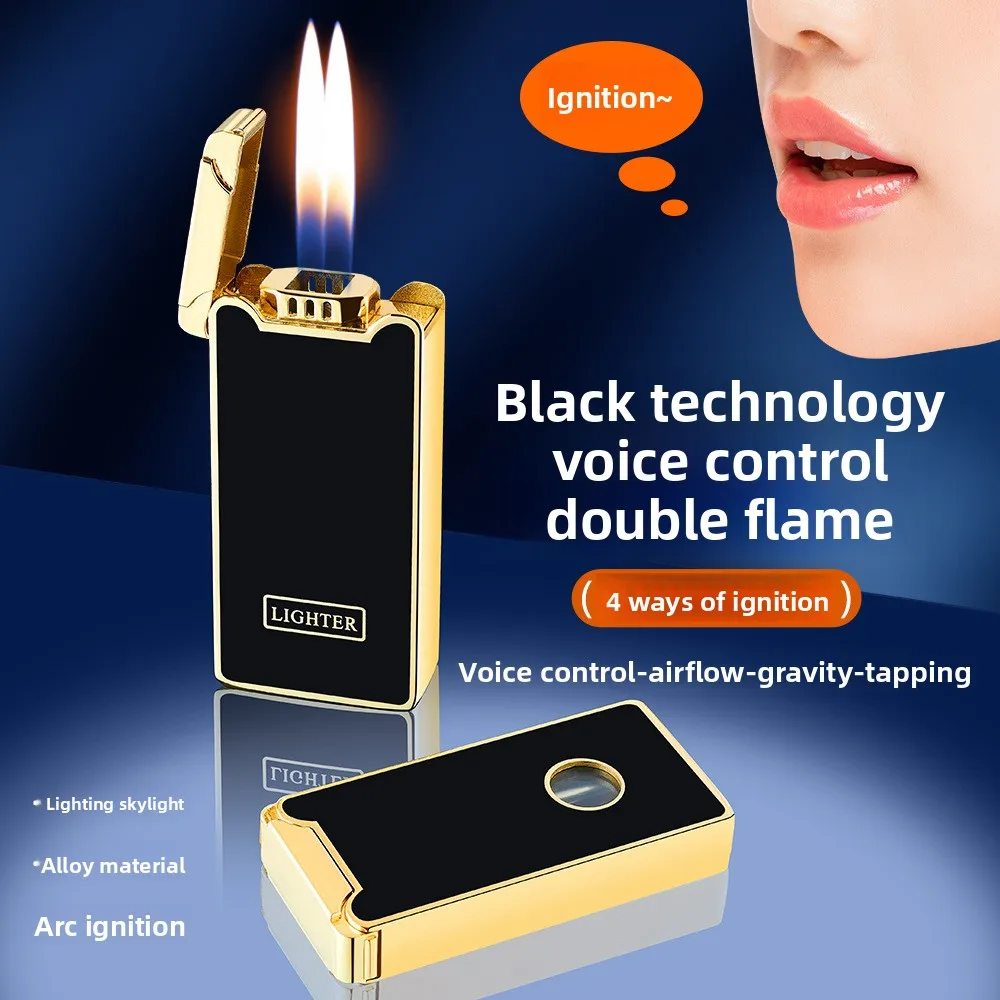 New black technology gas-electric hybrid voice-activated ignition lighter 4 ignition methods Arc ignition
New black technology gas-electric hybrid voice-activated ignition lighter 4 ignition methods Arc ignition