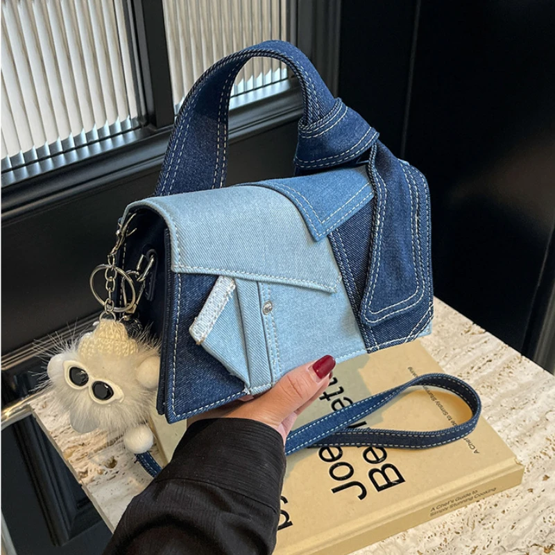 Fashion Denim Women's Small Square Shoulder Bags Patchwork Portable Ladies Crossbody Bag Contrast Color Female Clutch Handbags
Fashion Denim Women's Small Square Shoulder Bags Patchwork Portable Ladies Crossbody Bag Contrast Color Female Clutch Handbags
