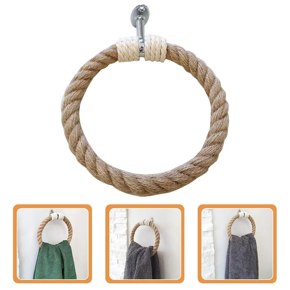 Rustic Bohemian Style Bathroom Towel Rack Hanging Wall Mounted Woven Hand Towel Holder Decorative Ring Bathroom Wall Ring
Rustic Bohemian Style Bathroom Towel Rack Hanging Wall Mounted Woven Hand Towel Holder Decorative Ring Bathroom Wall Ring