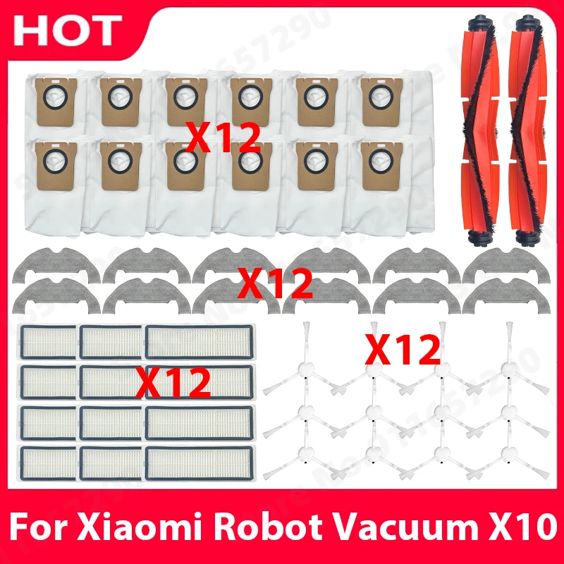 Main Side Brush Hepa Filter Mop Cloth Dust Bag Spare Parts For Xiaomi Robot Vacuum X10 Replacement Accessories
Main Side Brush Hepa Filter Mop Cloth Dust Bag Spare Parts For Xiaomi Robot Vacuum X10 Replacement Accessories