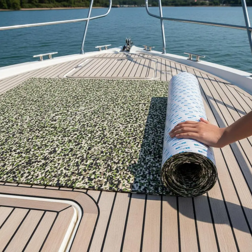 Synthetic Foam Marine Mat 94.5" x 23.6" For Yacht Pontoon Kayak, Self-Adhesive Backing EVA Material 31.1sq.ft 2 Rolls Brown W
Synthetic Foam Marine Mat 94.5" x 23.6" For Yacht Pontoon Kayak, Self-Adhesive Backing EVA Material 31.1sq.ft 2 Rolls Brown W