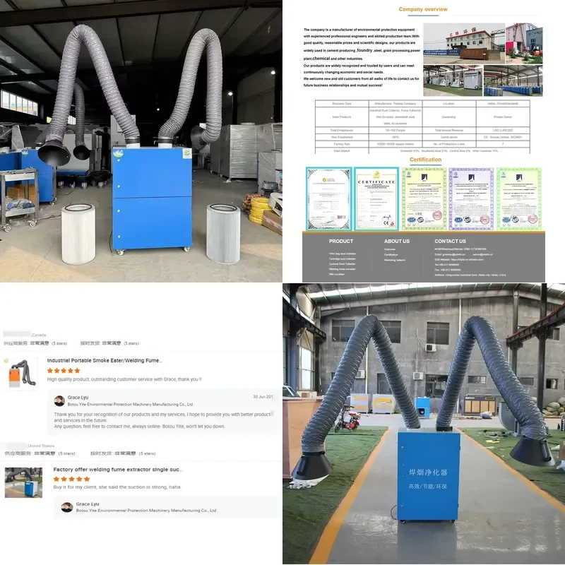 SFW Certificate Industrial Welding Dust Collector with Filter Cartridge for Absorb the Fumes Generated During Metal Welding
SFW Certificate Industrial Welding Dust Collector with Filter Cartridge for Absorb the Fumes Generated During Metal Welding