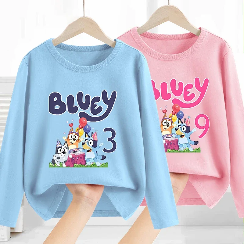 Blueys Bingo Children Birthday T-shirt Long-sleeved Tops Spring/autumn Clothing Kid Bottoming Shirt Cartoon Crewneck Girl Blouse
Blueys Bingo Children Birthday T-shirt Long-sleeved Tops Spring/autumn Clothing Kid Bottoming Shirt Cartoon Crewneck Girl Blouse