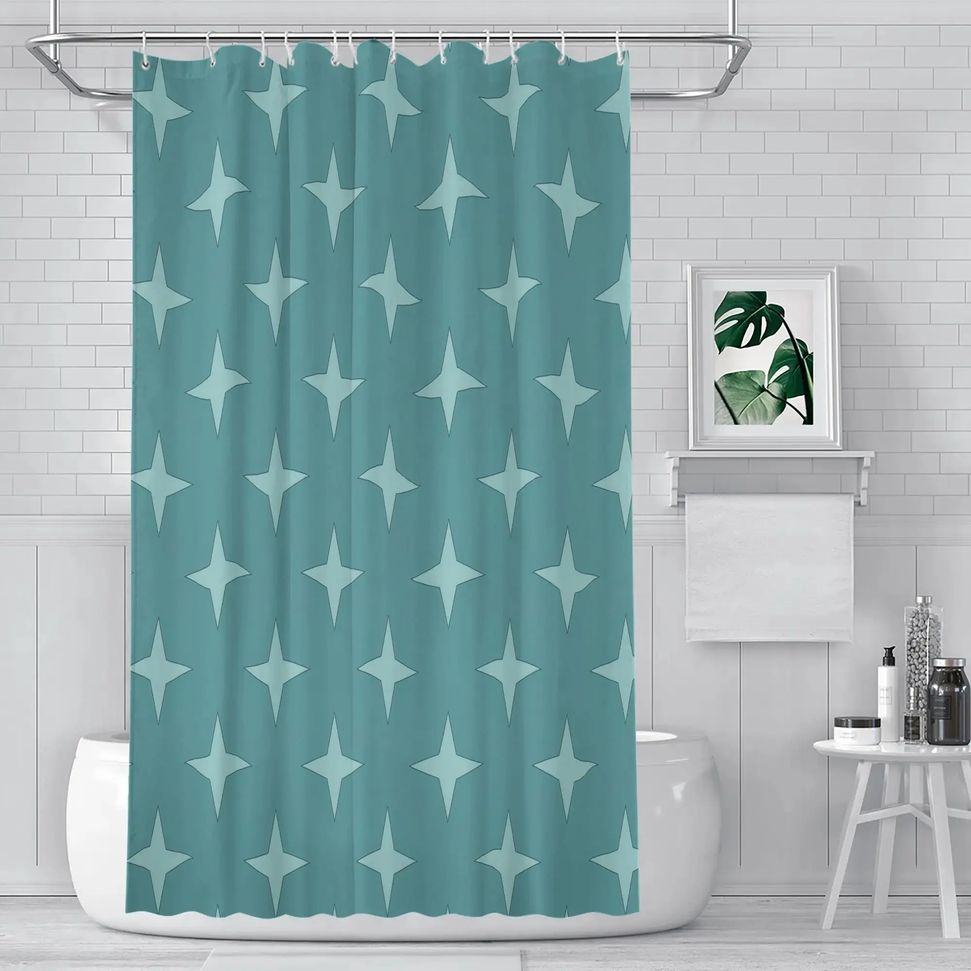 Modern Teal Abstract Geometric Leaf Pattern Shower Curtain Waterproof Bath Liner Spa Decor Aqua Blue Green Bathroom Home Accesso
Modern Teal Abstract Geometric Leaf Pattern Shower Curtain Waterproof Bath Liner Spa Decor Aqua Blue Green Bathroom Home Accesso