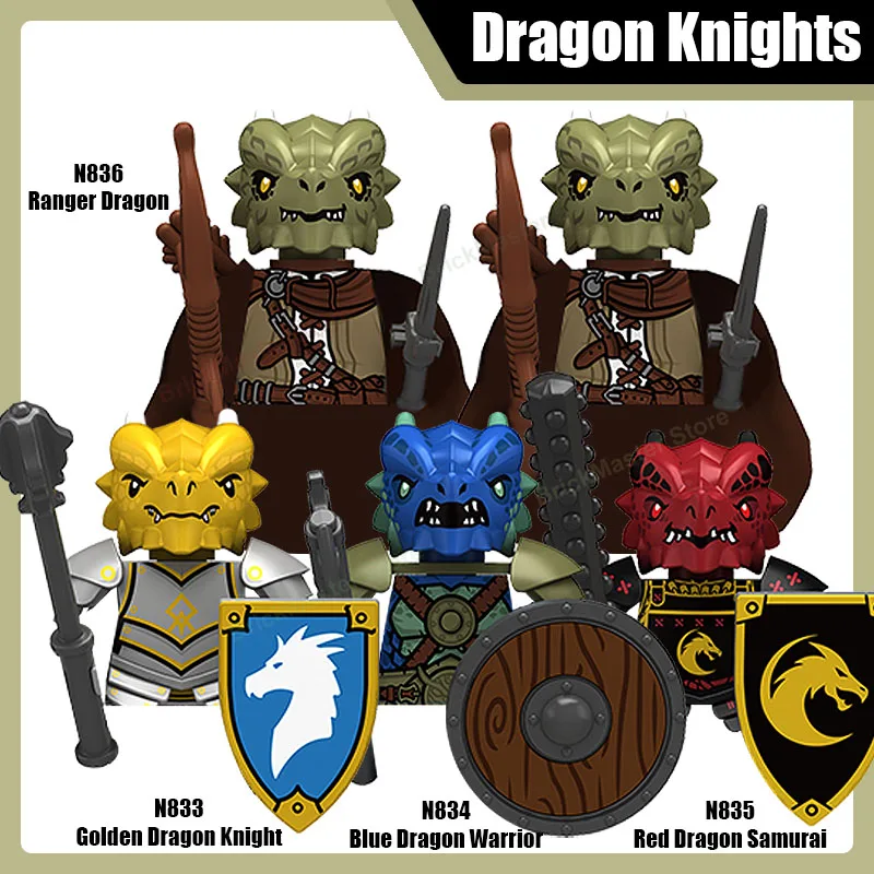 MOC Medieval Castle Dragon Knights Building Blocks Military War Warrior Samurai Soldier Figures Shield Armor Helmet Sword Bricks
MOC Medieval Castle Dragon Knights Building Blocks Military War Warrior Samurai Soldier Figures Shield Armor Helmet Sword Bricks