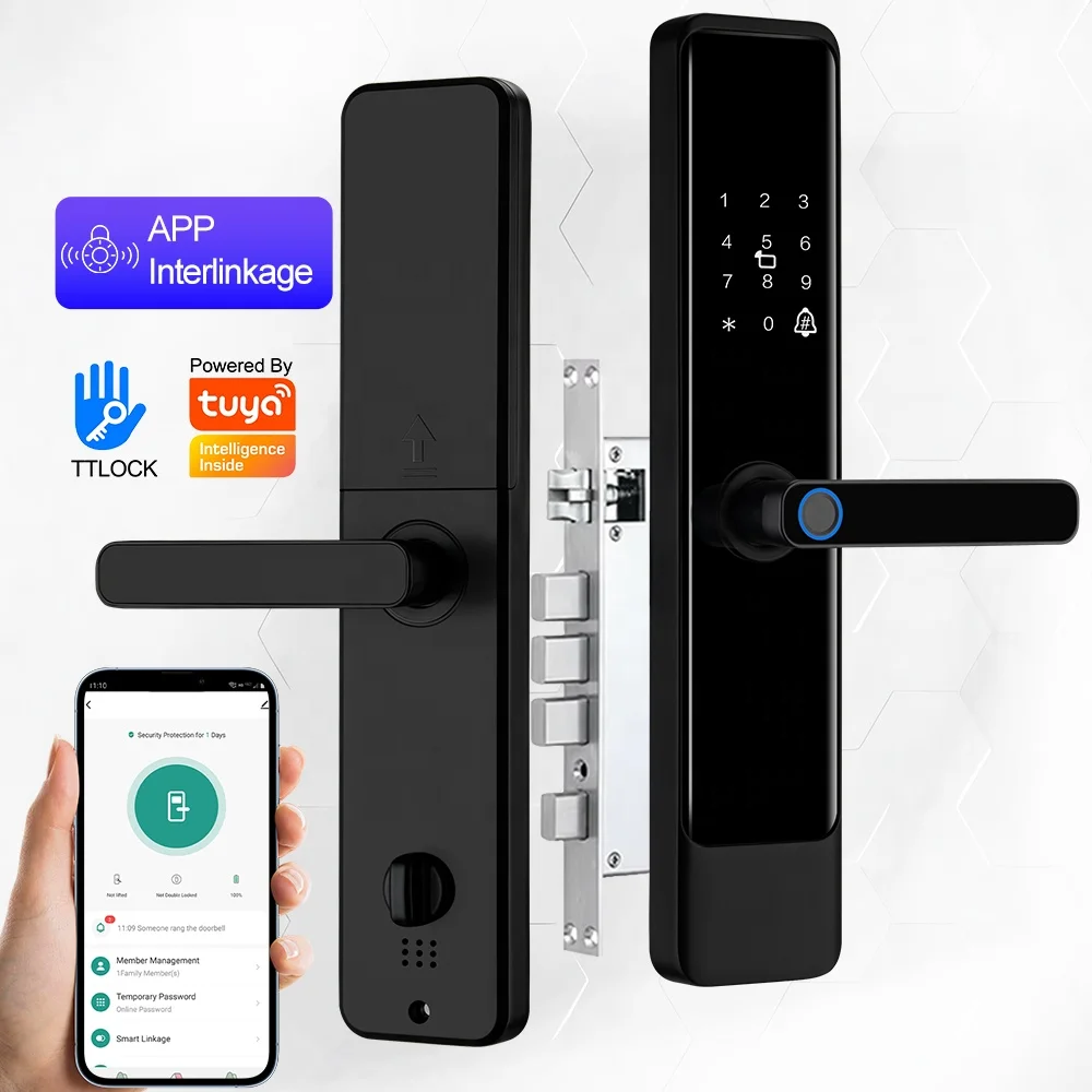 July005 TTlock Smart Door Lock Electronic Biometric Fingerprint Digital TT Gate Handle Lock with Fingerprint and Key
July005 TTlock Smart Door Lock Electronic Biometric Fingerprint Digital TT Gate Handle Lock with Fingerprint and Key