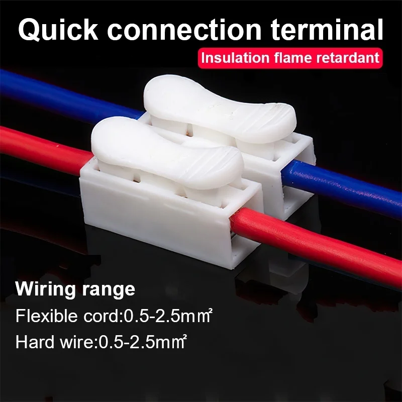 Terminal block Quick Splice Lock Wire CH2 Electrical Cable Connectors 2 Pins For Easy Safe Splicing Into Wire
Terminal block Quick Splice Lock Wire CH2 Electrical Cable Connectors 2 Pins For Easy Safe Splicing Into Wire