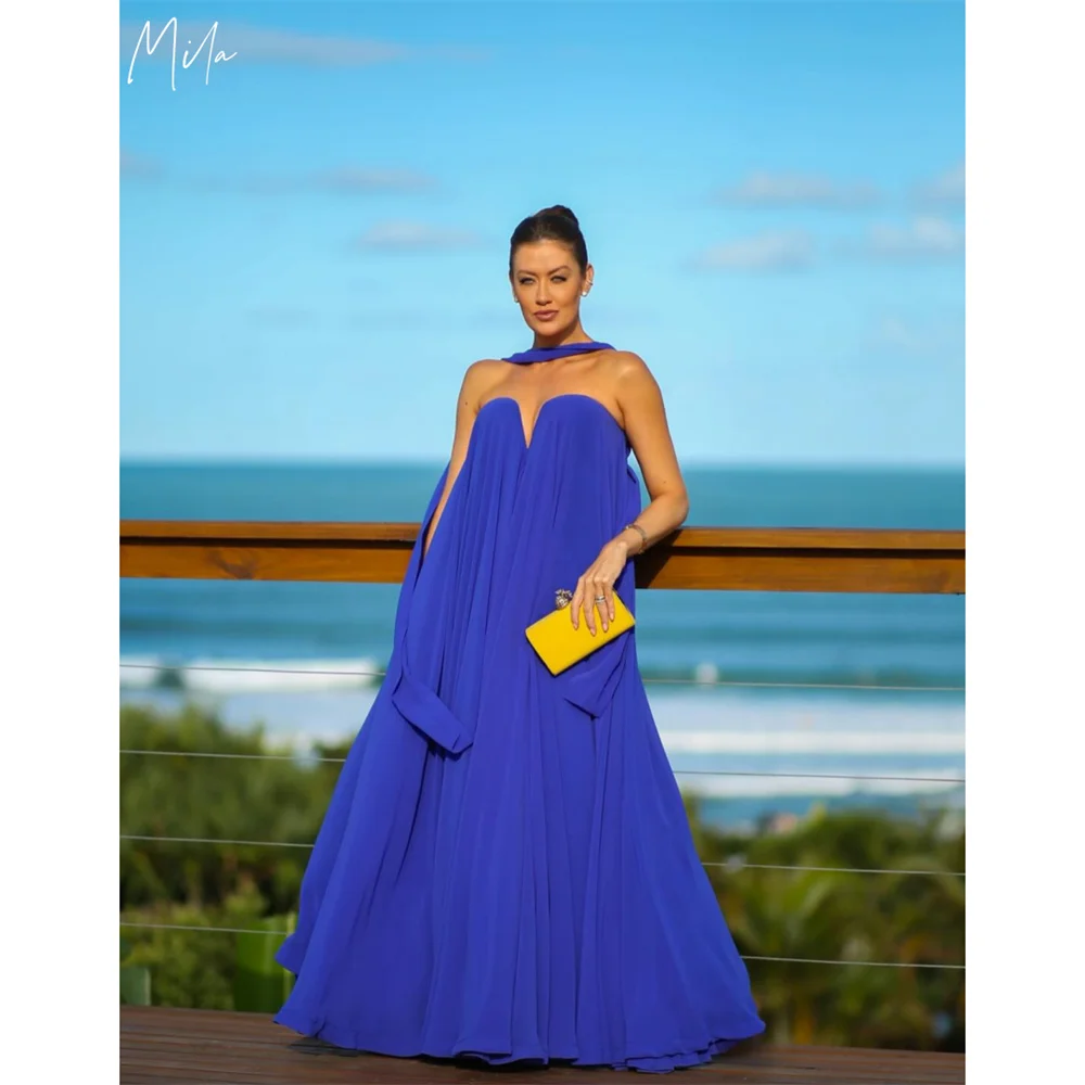 Mila Halter Neck Prom Dresses 2025 Sleeveless Sweetheart Neck Chic Evening Dresses Elegant Floor-Length Customized Party Dresses
Mila Halter Neck Prom Dresses 2025 Sleeveless Sweetheart Neck Chic Evening Dresses Elegant Floor-Length Customized Party Dresses