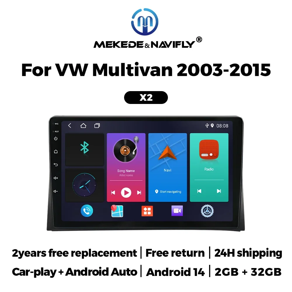 Android 14 «все в одном» для VW Multivan T5 2003-2015 4-ядерный автомобильный радиоприемник с авто стерео мультимедийный видеоплеер навигация BT WIFI 9 дюймов
Android 14 «все в одном» для VW Multivan T5 2003-2015 4-ядерный автомобильный радиоприемник с авто стерео мультимедийный видеоплеер навигация BT WIFI 9 дюймов