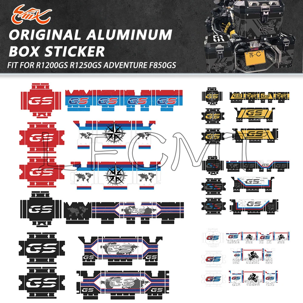 Motorcycle Aluminum Box Pannier Luggage Cases Stickers Decor Decals Set Fit for F750GS F850GS GSA R1250GS ADV R1200GS Adventure 
Motorcycle Aluminum Box Pannier Luggage Cases Stickers Decor Decals Set Fit for F750GS F850GS GSA R1250GS ADV R1200GS Adventure