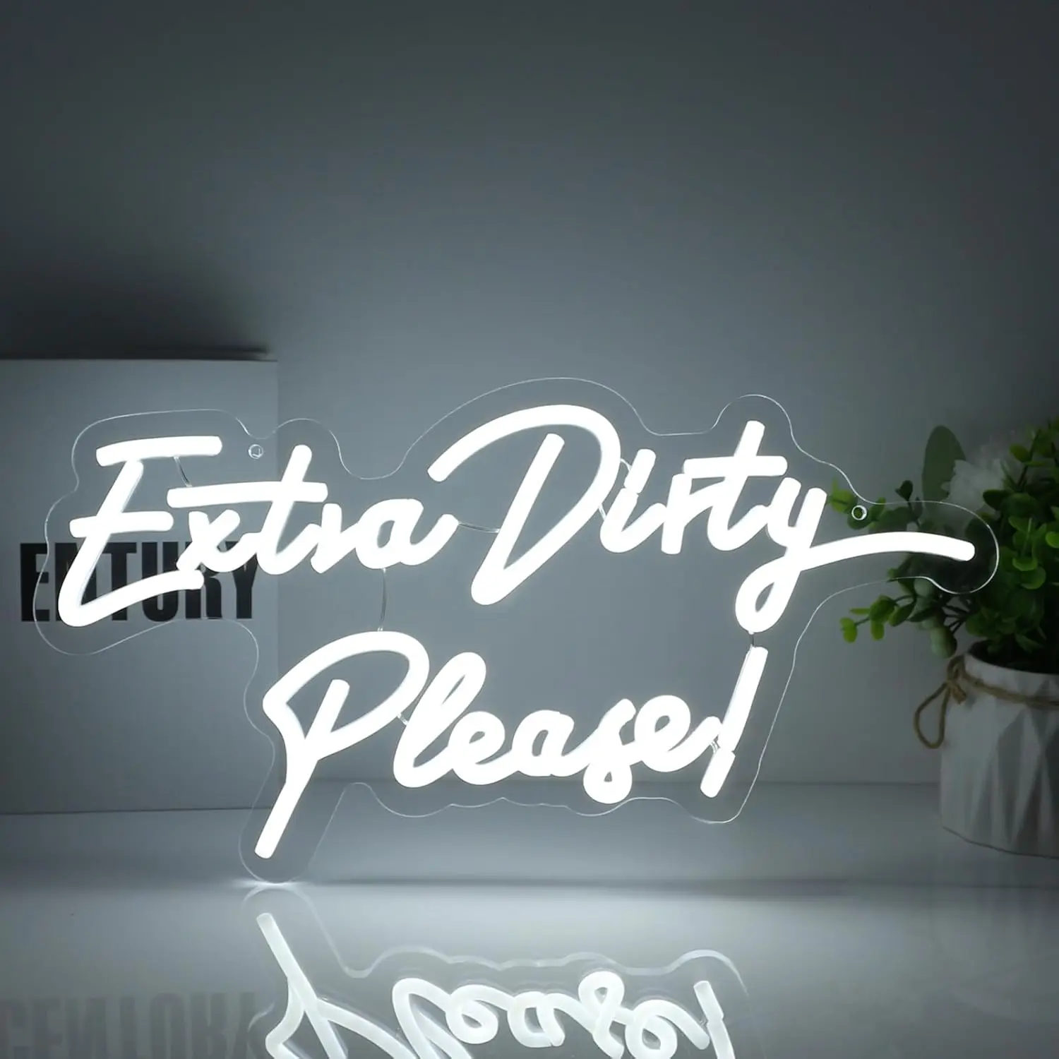 Extra Dirty Please Neon Sign For Wall Decor 5/12V USB Power White Letter With Dimmable Switch For Home Kitchen Decor Neon Sign
Extra Dirty Please Neon Sign For Wall Decor 5/12V USB Power White Letter With Dimmable Switch For Home Kitchen Decor Neon Sign