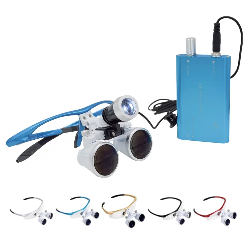 New Technology Dentals Binocular Optical Glass Loupes 5 Colors Available 2.5X/3.5X Magnification Surgical Headlight
New Technology Dentals Binocular Optical Glass Loupes 5 Colors Available 2.5X/3.5X Magnification Surgical Headlight