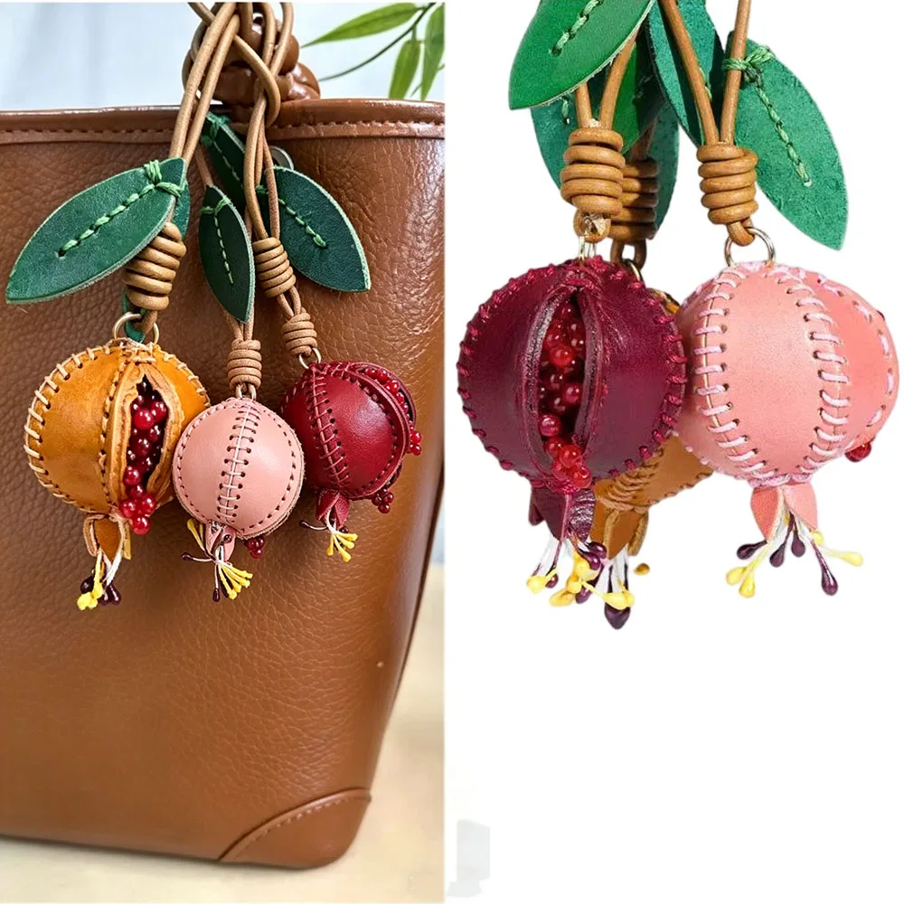 Genuine Leather Pomegranate Fruit Pendant Creative Handmade Fashion Delicate Handbag Ornament Cute Personalized Bag Accessories
Genuine Leather Pomegranate Fruit Pendant Creative Handmade Fashion Delicate Handbag Ornament Cute Personalized Bag Accessories