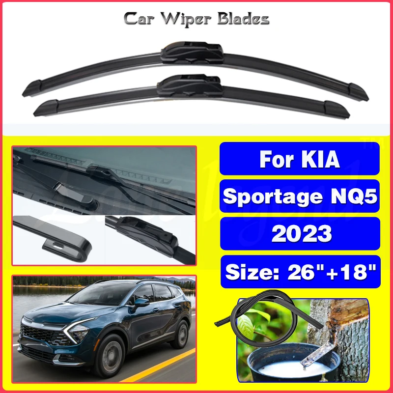 For Kia Sportage NQ5 2023 Car Front Wipers Blades Windshield Windscreen Window Brushes Cleaning Cutter Auto Accessories 26"+18"
For Kia Sportage NQ5 2023 Car Front Wipers Blades Windshield Windscreen Window Brushes Cleaning Cutter Auto Accessories 26"+18"