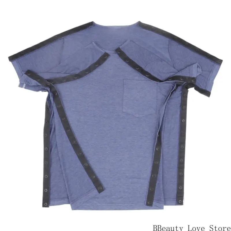 Full Tear Away Short Sleeve Snap Chemo Port Access Shirt Full Open Snap Dialysis Chemo Clothing Post Surgeries Shirt
Full Tear Away Short Sleeve Snap Chemo Port Access Shirt Full Open Snap Dialysis Chemo Clothing Post Surgeries Shirt